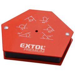 EXTOL PREMIUM magnet-úhelník svařovací, 30°-45°-60°-75°-90°-135°, nosnost do 22kg, 8815194
