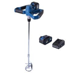 Scheppach BC-PMX100-X-SET L 20 V IXES aku míchadlo stavebních materiálů + 4Ah baterie + nabíječka 2,4 A