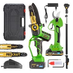 Sada aku ruční pilka PKA32Li a nůžky na větve ES25Li + nástavec EP2.0R | SPKA32Li/ES25Li/EP2.0 Procraft