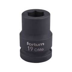FORTUM hlavice nástrčná rázová 3/4", 19mm, L 52mm, 4703019
