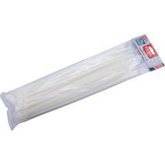 EXTOL PREMIUM pásky stahovací na kabely EXTRA, bílé, 370x7,6mm, 50ks, nylon PA66, 8856228