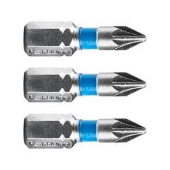 FORTUM hrot křížový pozidriv, sada 3ks, PZ 1x25mm, S2, 4741301