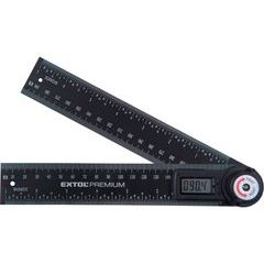 EXTOL PREMIUM úhloměr digitální s pravítkem, 200mm, 8823510