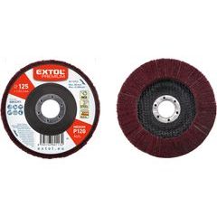 EXTOL PREMIUM kotouč z korundového brusného rouna kombinovaný, celoobvodový, O 125x15mm, P120-střední hrubost, 8803391