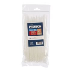 Premion PREP00031 Stahovací pásky s otvorem bílé 4,8 x 200mm 100ks