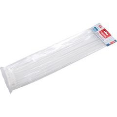 EXTOL PREMIUM pásky stahovací na kabely bílé, 400x4,8mm, 100ks, nylon PA66, 8856116