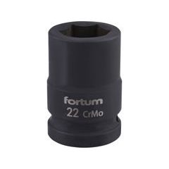 FORTUM hlavice nástrčná rázová 3/4", 22mm, L 52mm, CrMoV, 4703022