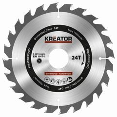 Kreator KRT020412 Pilový kotouč na dřevo 170mm, 24T