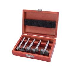 EXTOL PREMIUM frézy-sukovníky do dřeva, sada 5ks s SK plátky, O 15-20-25-30-35mm, stopka 8-10mm, 8802030