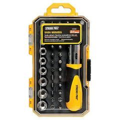 Sada nářadí s ráčnovým šroubovákem 37-dílná