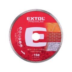EXTOL PREMIUM kotouč diamantový řezný celoobvodový - mokré řezání, O 150x22,2x2,5mm, 108733