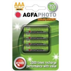 Nabíjecí baterie NiMH AgfaPhoto, R03/AAA, 900mAh, 4ks