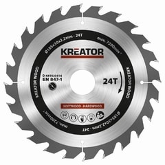 Kreator KRT020414 Pilový kotouč na dřevo 185mm, 24T