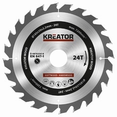 Kreator KRT020414 Pilový kotouč na dřevo 185mm, 24T