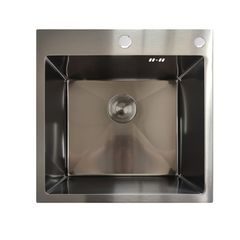 Nerezový dřez MIXXUS MH5050 DECOR GRAPHITE se sifonem, grafitový | MH5050 DECOR GRAPHITE Mixxus