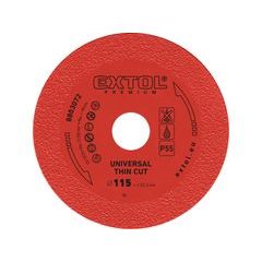 EXTOL PREMIUM kotouč diamantový řezný EXTRA tenký, 115x22,2x1,2mm, 8803072