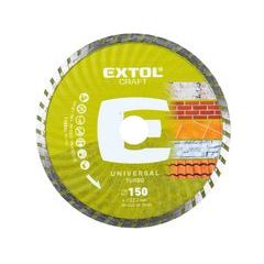 EXTOL CRAFT kotouč diamantový řezný, turbo - suché i mokré řezání, O 150x22,2x2,3mm, 108853