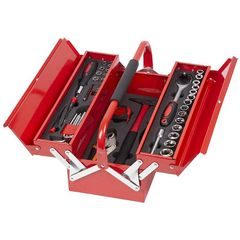 Sada nářadí S264, 1/2"+1/4" kovový kufr, 64ks