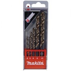 Makita D-30508 - sada vrtáků do kovu HSS-G DIN 338, Typ N, 118°, Mforce 4/5/6/8/10mm, 5ks