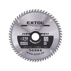 EXTOL PREMIUM kotouč pilový s SK plátky, O 210x3,0x30mm, 60T, 8803237