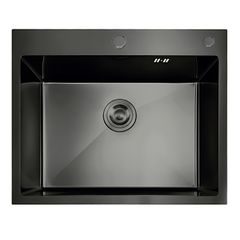 Nerezový dřez MIXXUS MH5843 DECOR GRAPHITE se sifonem, grafitový | MH5843 DECOR GRAPHITE Mixxus