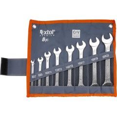EXTOL PREMIUM klíče ploché, sada 8ks, 6-22mm, CrV, 6119