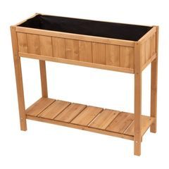 Záhon vyvýšený 89x33x76cm, dřevo, s policí