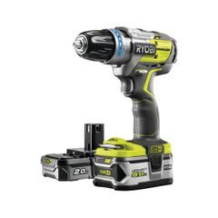 RYOBI R18PDBL-252S 18 V bezkomutátorová příklepová vrtačka + 1x 2Ah + 1x 5Ah baterie + nabíječka ONE+