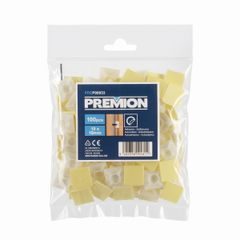 Premion PREP00033 Kabelová příchytka samolepící bílá 19 x 19mm 100ks