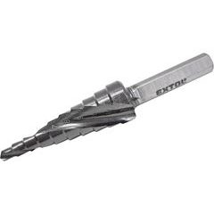 EXTOL INDUSTRIAL vrták stupňovitý s lamačem třísek, O 3-12mm/po 1mm, HSS-Co, 8701190