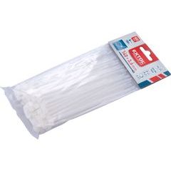 EXTOL PREMIUM pásky stahovací na kabely bílé, 140x3,6mm, 100ks, nylon PA66, 8856105