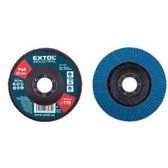 EXTOL INDUSTRIAL kotouč lamelový šikmý zirkonový, O 115mm, P60, 8803406