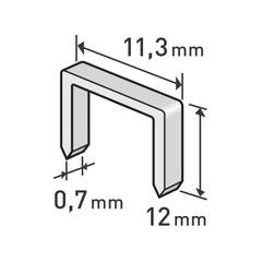 EXTOL PREMIUM spony, balení 1000ks, 12mm, 11,3x0,52x0,70mm, 8852504