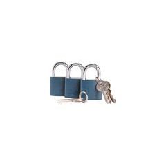 EXTOL CRAFT zámky visací sjednocené na 1 klíč, sada 3 ks 38mm, 93101
