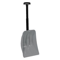 Hrablo na sníh teleskopické šedé, 26x34,5cm, kovová černá násada