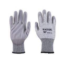 EXTOL PREMIUM rukavice s vysokou odolností proti prořezu, polomáčené v PU, velikost 10", 8856698