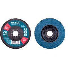 EXTOL INDUSTRIAL kotouč lamelový šikmý zirkonový, O 125mm, P80, 8803428