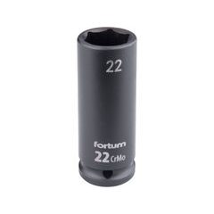 FORTUM hlavice nástrčná rázová 1/2", 22mm, L 78mm, CrMoV, 4703222
