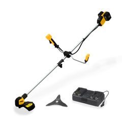 Riwall PRO RABC 2620i SET aku křovinořez 40 V (2 x 20 V) + 2x 4 Ah baterie + duální rychlonabíječka 4,5 A