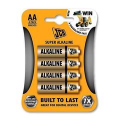 JCB SUPER alkalická baterie LR06,(AA) blistr 4ks