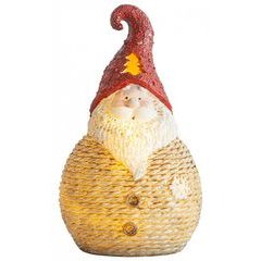 Postavička Xecco 62109, Santa kulatý malý, LED, polyresin, 19,5cm