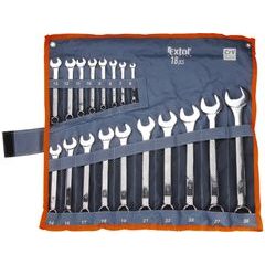EXTOL PREMIUM klíče očkoploché, sada 18ks, 6-30mm, CrV, 6734