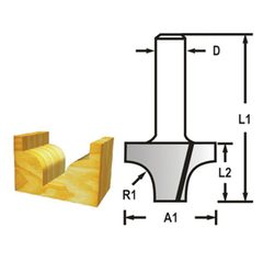 Makita D-48175 - Profilová frézastopka 8 mm,38,1x28,6x60 mm