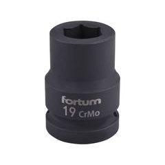 FORTUM hlavice nástrčná rázová 3/4", 19mm, L 52mm, CrMoV, 4703019