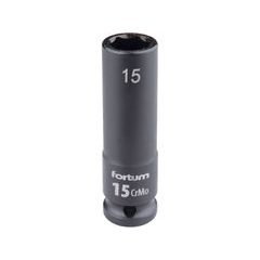 FORTUM hlavice nástrčná rázová 1/2", 15mm, L 78mm, CrMoV, 4703215