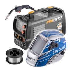 Sada kombinovaná svářečka SPI-290 + svařovací drát FW81 + kukla svářečská SHP100-90 | SSPI-290/FW81/SHP100-90 Procraft