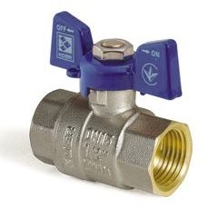 Kulový kohout motýl, modrý, KR.217.B 1/2"FF | KR.217.B 1/2"FF Procraft