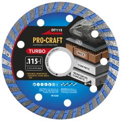 Diamantový řezný kotouč Turbo Procraft DT115 | DT115 Procraft