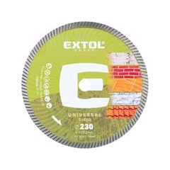 EXTOL CRAFT kotouč diamantový řezný, turbo - suché i mokré řezání, O 230x22,2x2,6mm, 903055