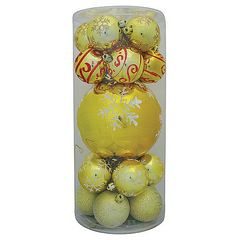 Ozdoba Xmas N4 6020, 20dílná + Ball, M01 zlatá
